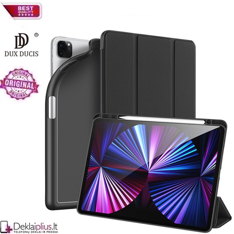 Dux Ducis osom viršelis - juodas (planšetei Apple Ipad Pro 11 (2020/2021/2022) Dux Ducis osom viršelis - juodas (planšetei Apple Ipad Pro 11 (2020/2021/2022)